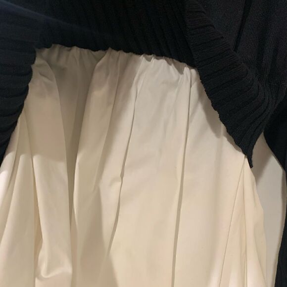 Avantlook Spliced Crewneck Sweater or Dress  - Blackwhite  size S - Picture 3 of 7